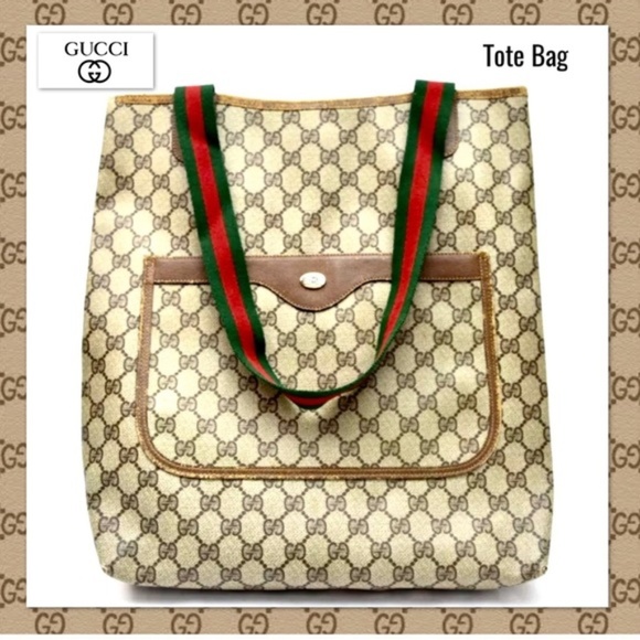 Gucci Handbags - Gucci tote bag sherry pvc handbag shoulder bag